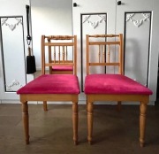 DWA STYLOWE DREWNIANE KRZESŁA TAPICEROWANE
