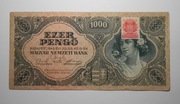 Stary banknot Węgry 1000 Pengo