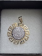 Złota zawieszka 585 wzór grecki 