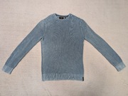 Niebieski bawełniany cieniowany elegancki sweter Superdry S