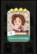 Monopoly GO Zestaw Set 14 Naklejka Karta 4* Dolores Umbridge