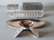 WMF vintage: świecznik, tacka, stojak na tosty i pudełka