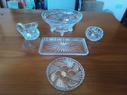 5 x kryształ szlifowany. VINTAGE! PRL! Stan BDB! 