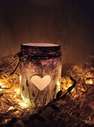 Lampion/świecznik z słoików EKO ZERO WASTE lawenda