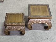Stolik drewniany w stylu orientalnym  zestaw 2 sztuk 