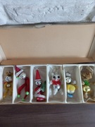 6 starych ozdób na choinkę PRL