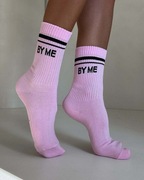 Skarpetki STRIPES By Me - różowo-czarne 100% bawełna