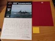 Model kartonowy Szkutnik HMS Edinburgh i dodatki 