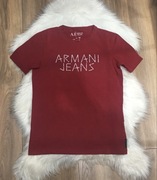 Czerwony t-shirt Armani Jeans M