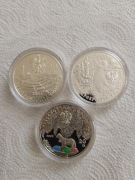 3x 20 zł NBP, Senat, Śmigus, Noc Świętojańska, 84,84 g  Ag, 