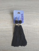 NOWE kolczyki Claire's z frędzlami czarne gotyckie boho gothic