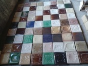 Kafle piecowe różnokolorowe