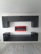 Meblościanka wraz z bio kominkiem 