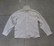 Biała elegancka koszula wizytowa z długim rękawem unisex Back to Scholl 7/8