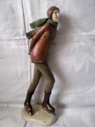 Stara figurka ŁYŻWIARKA  lata 60 te Anglia 