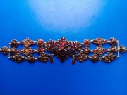 Bransoletka, kolia, kolczyki, stare złoto z granatami.. 