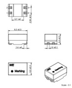 Dławik 500uH 3.3kOhm 100kHz 1A 0.15Ohm