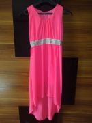 Sukienka neonowy róż 