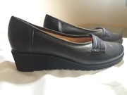 Półbuty klinik  skóra granatowe 