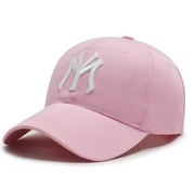 Czapka z daszkiem NY – różowa, nowa, regulowana