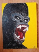 King kong obraz akryl na płótnie blejtram  40 cm na 30 cm wermiksowany 