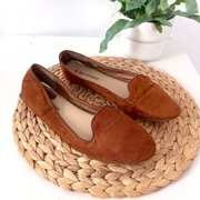 Damskie mokasyny brązowe buty 41 baleriny baletki 