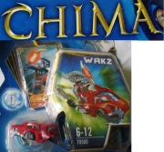 klocki chima pojazd speedorz na napęd figurka klucz napęd speedor karty