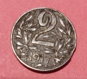 Moneta Austria 2 Halerze 1917