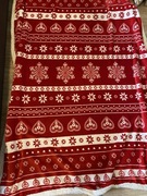 Koc ciepły zimowy czerwony