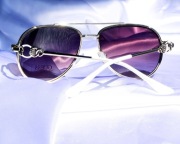 Okulary damskie przeciwsłoneczne GUESS GF0344 32F sunglasses srebrne białe