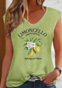 Bluzka top shirt serek limoncello r. XL jak jedwab cytryny włoski