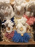 Rodzinka skrzatów z włóczki 