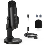 ZealSound Mikrofon USB pojemnościowy, PC PS5 Mac adapter do telefonu