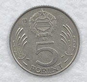 Moneta WĘGRY 5 FORINTÓW 1984