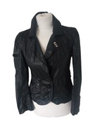 Patrizia Pepe lekka, laminowana kurtka przeciwwiatrowa bolerko r 42 