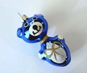 Bombki choinkowe szklane 1 szt.  MIŚ wzór retro jak prl  kształtki 