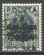 Poczta lokalna 1918 Kalisz fi. 7 gwarancja kasowane