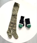 COOL CLUB Grube RAJSTOPY + RĘKAWICZKI 104/110 Frotte na polarze IDEAŁ