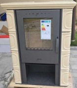 Piec kaflowy ELDUR cappuccino ECO Design 2022 - pęknięty kafel