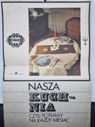 Kalendarz PRL 1986 Nasza Kuchnia vintage, przepisy, rocznik 40 lat