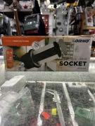 Gniazdo Meblowe 10cm wysuwane z blatu z przewodem 1,8m, 3x2P+Z, INOX