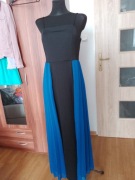 Długa sukienka na ramiączkach wizytowa