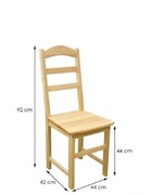 Solidne sosnowe krzesła 