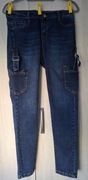 Nowe jeansy M Sara rurki kieszenie bojówka r. 29 /30 / L /XL 