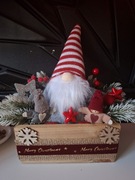 Stroik świąteczny w drewnie ręcznie robiony 