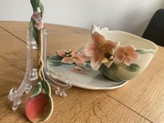 Franz Collection filiżanka , spodek, łyżeczka Pszczółka na kwiecie jabłoni