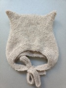 Czapeczka dziecięca kotek ręcznie robiona 1-2 lata, rozmiar 46-49