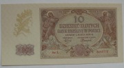 Banknot  10 zł    Polska 1940 r   ser L  2245772   UNC