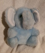 Wesoły pluszowy niebieski słoń - na prezent