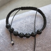 Bransoletka męska lawa wulkaniczna plecionka